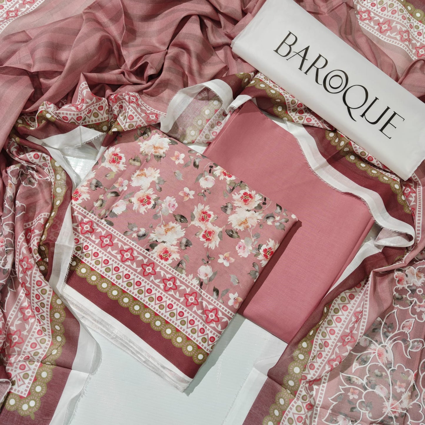 Baroque Digital Printed Lawn 3 PC