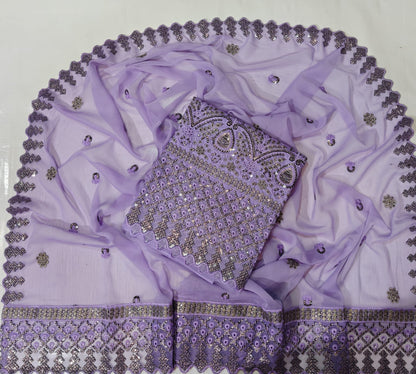 Liffan Fancy Heavy Embroidered Daman 3PC