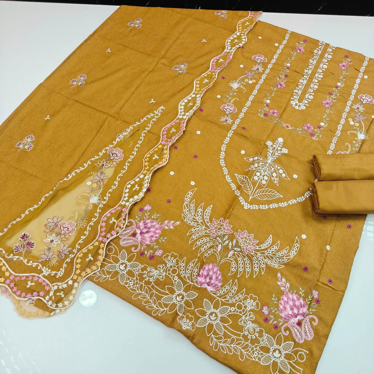 Dhanak Fancy Embroidered 3PC | VOL-1059