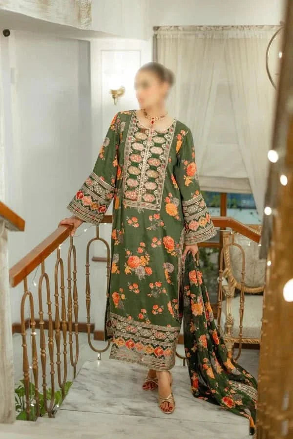 Aneela's Collection Digital Printed Lawn Suit - Memon Clothes