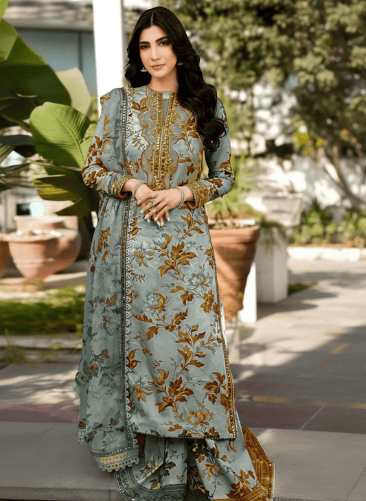 Aneela's Luxury Printed Lawn 3 Piece - Memon Clothes