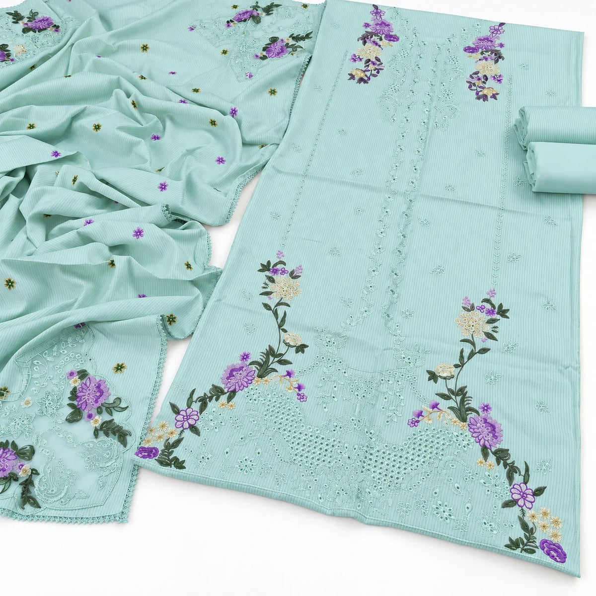 Dhanak Fancy Embroidered 3PC | VOL-1066
