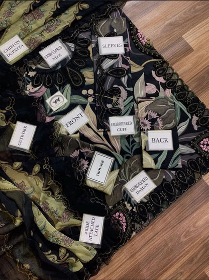 BAROQUE Embroidered Printed Lawn Suit - Memon Clothes