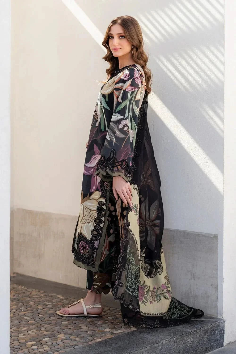 BAROQUE Embroidered Printed Lawn Suit - Memon Clothes