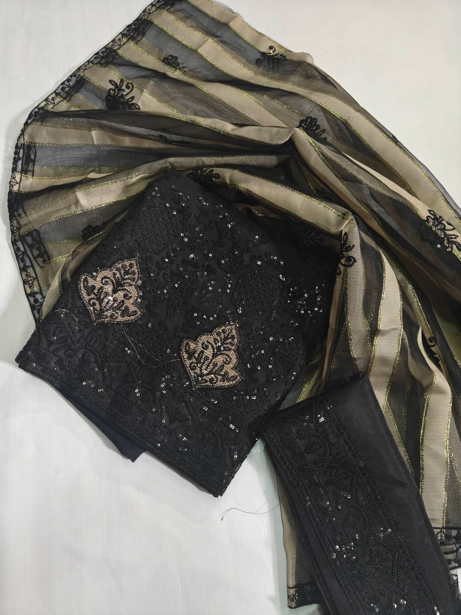 Baroque Organza Party Wear 3PC - Memon Clothes