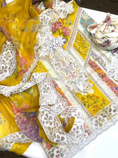 Maria B Luxury Printed Embroidered 3Pc