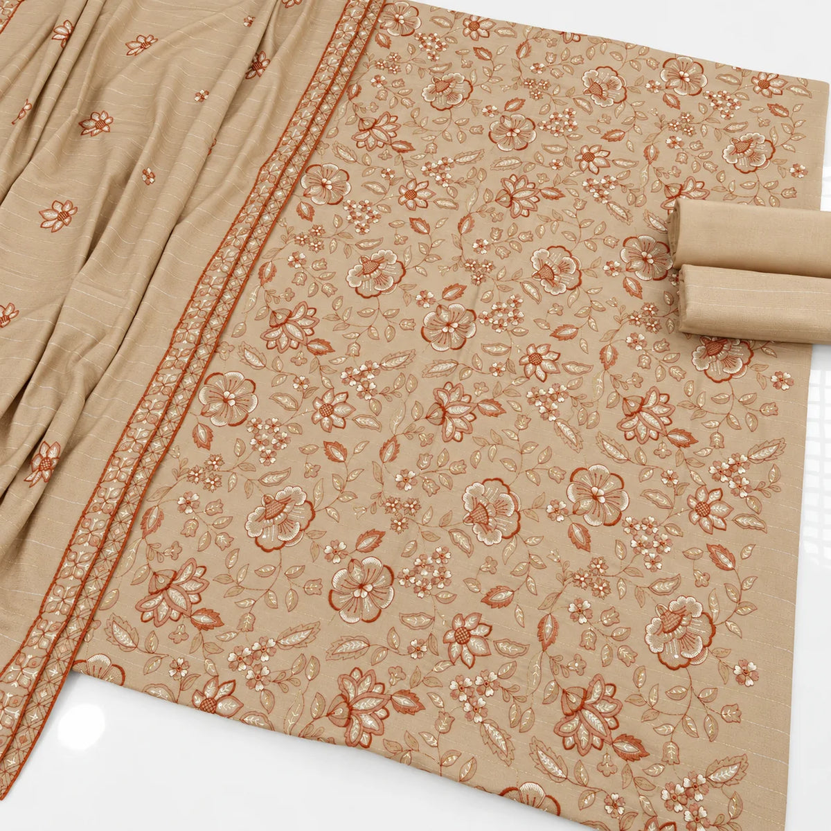 Dhanak Fancy Embroidered 3PC | VOL-1068