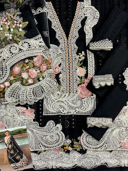 Crimson Luxury Embroidered Cotton