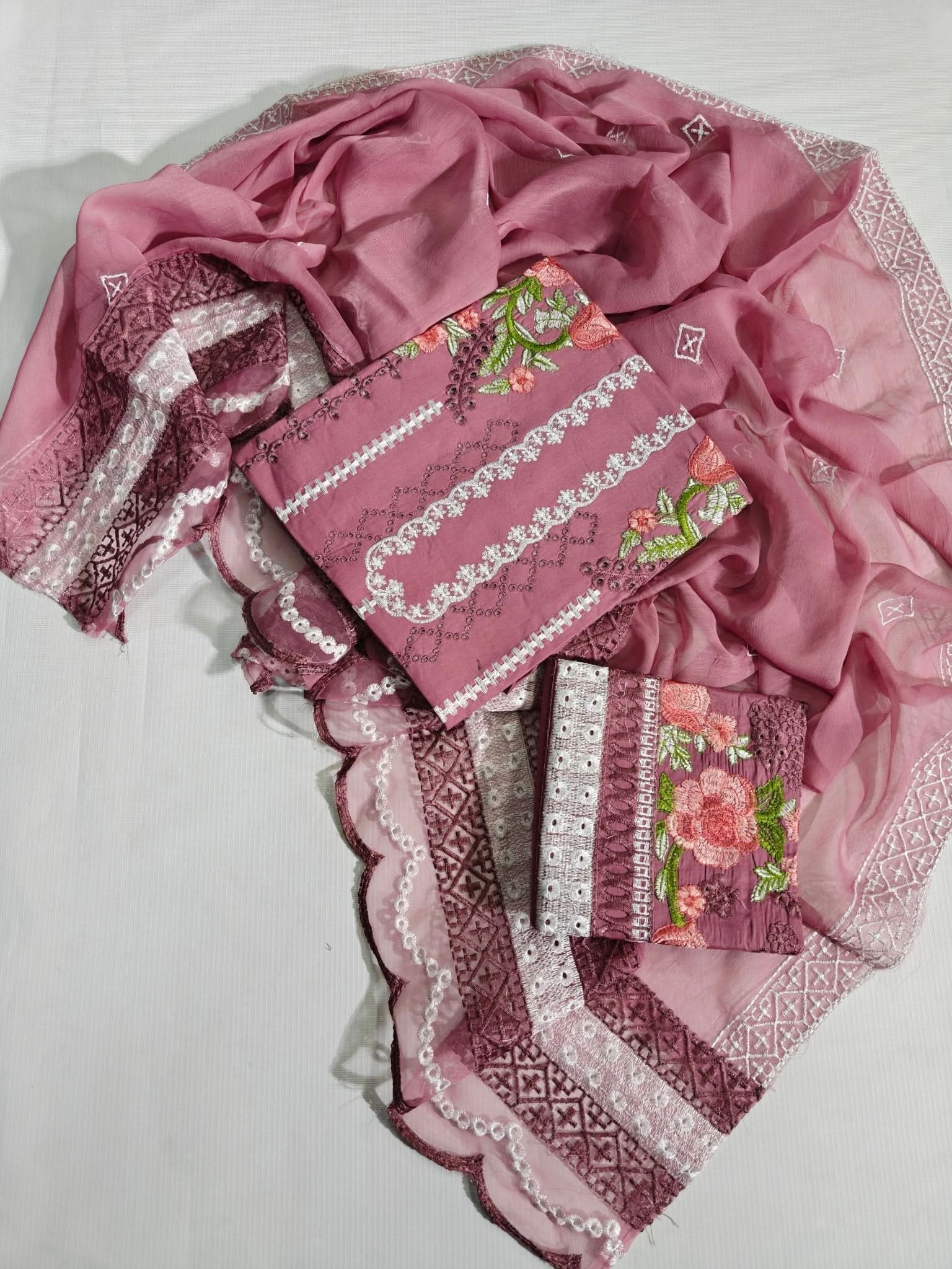 Crimson Luxury Fancy Cotton 3PC - Memon Clothes