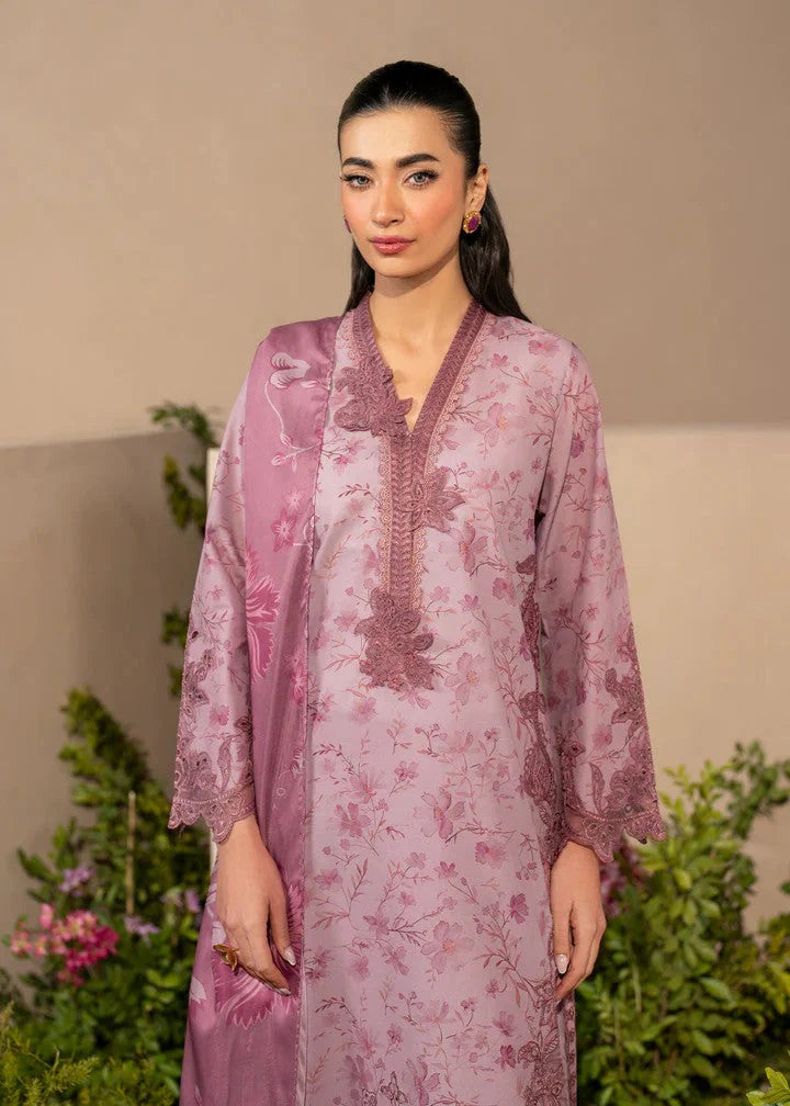 Iznik Unstitched in Mauve Pink Lawn 3 Pcs