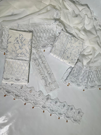 Anaya Embroidered Cotton Shiffon Dupatta