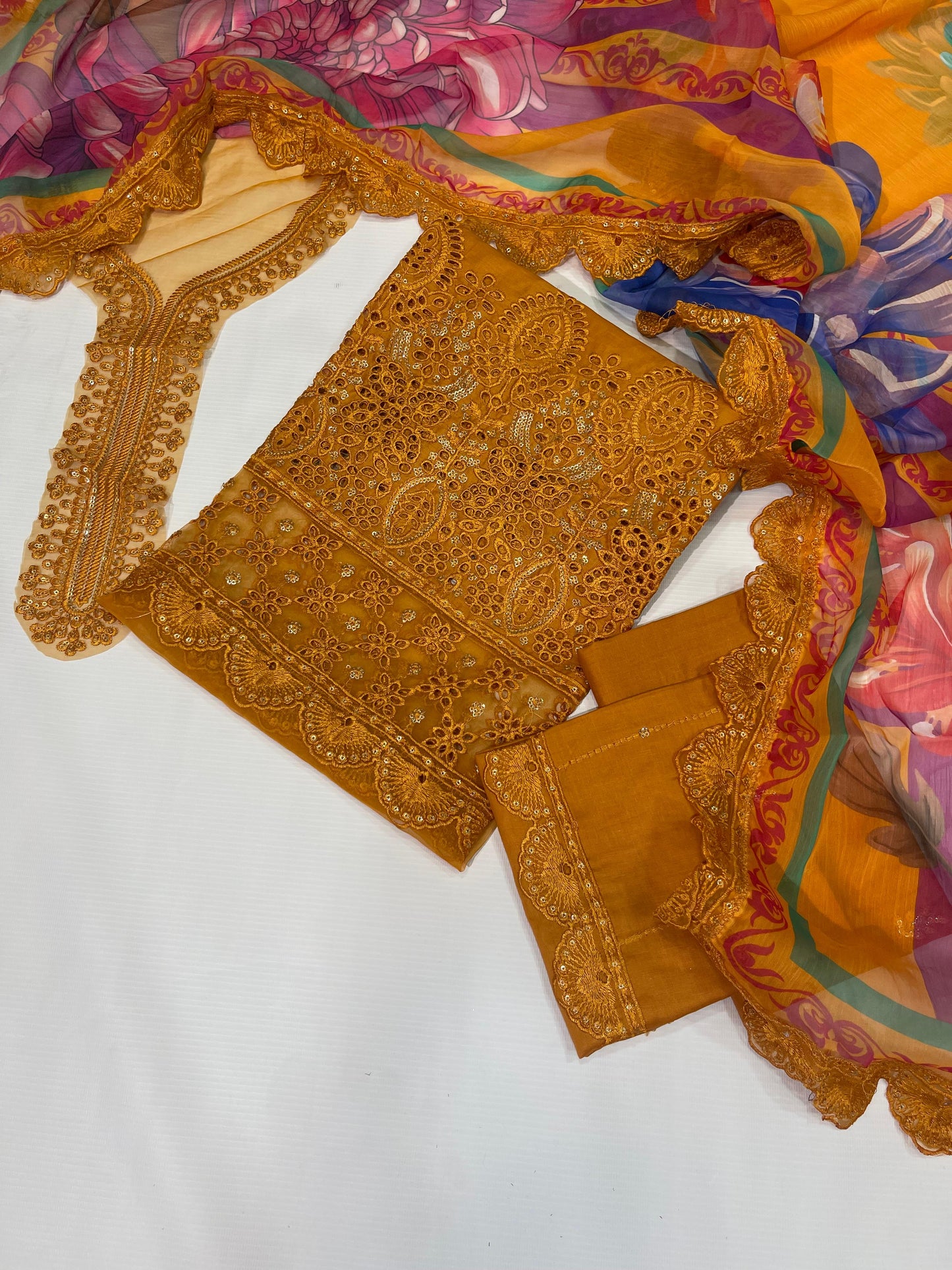 Bin Saeed Heavy Embroidered Fancy 3Pc