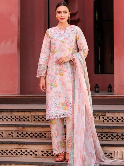 Farasha Aurea  Luxury Lawn Peach Glow