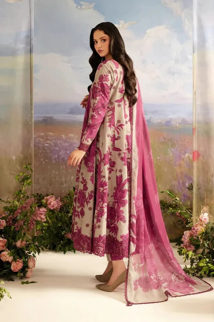Iznik Embroidered Lawn 3Pcs Suit - Memon Clothes