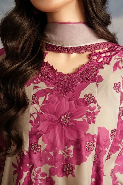 Iznik Embroidered Lawn 3Pcs Suit - Memon Clothes