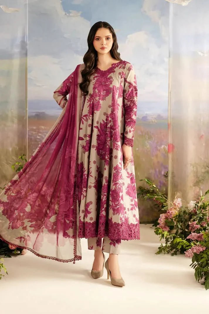 Iznik Embroidered Lawn 3Pcs Suit - Memon Clothes