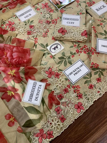 Iznik Printed ChickenKari 3PC - Memon Clothes