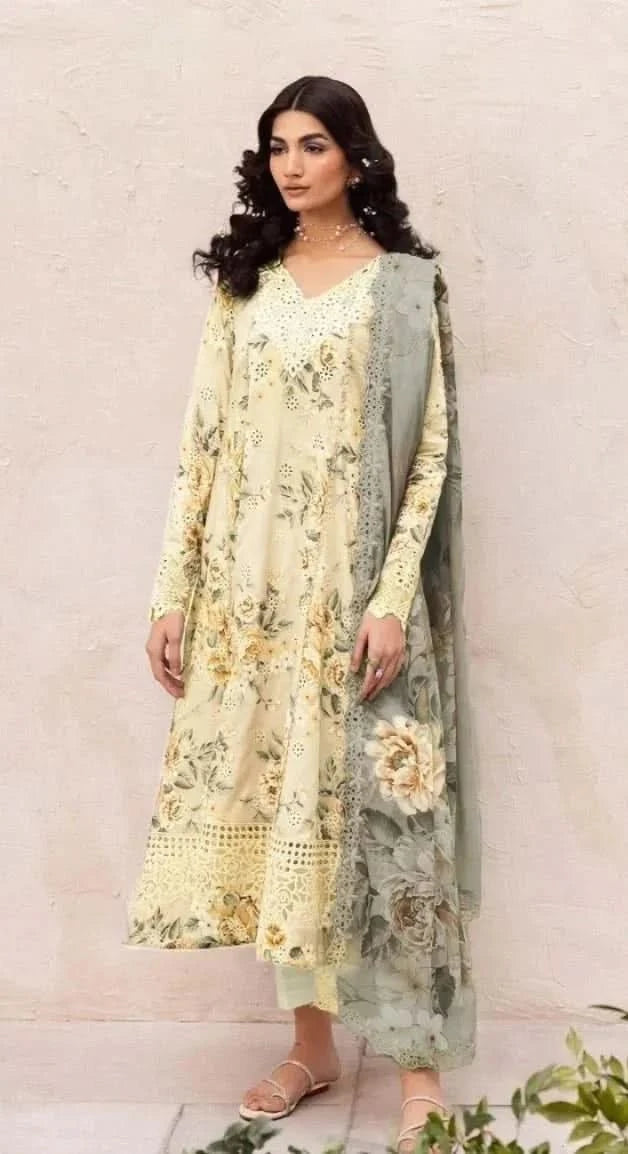 Iznik Printed Embroidered Lawn - Memon Clothes