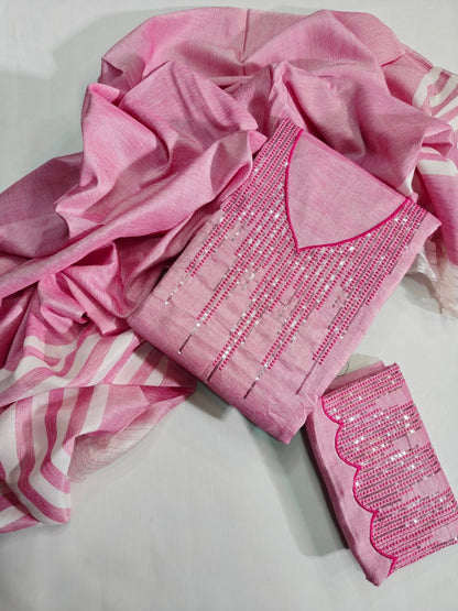 Khaddar Embroidered Suit Unstitched 3PC - Memon Clothes