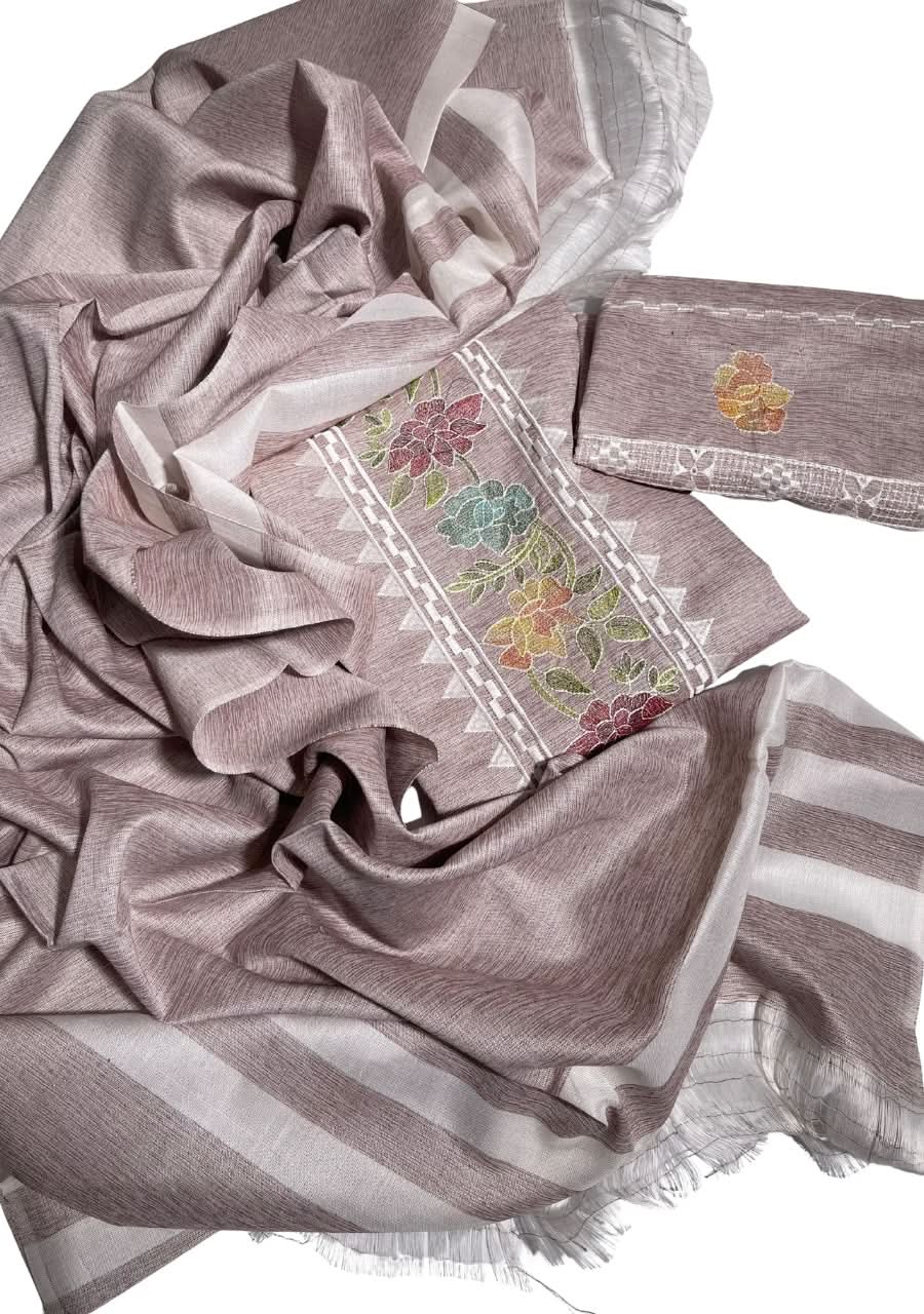 Khaddhar Embroidered Luxury Unstitched - Memon Clothes