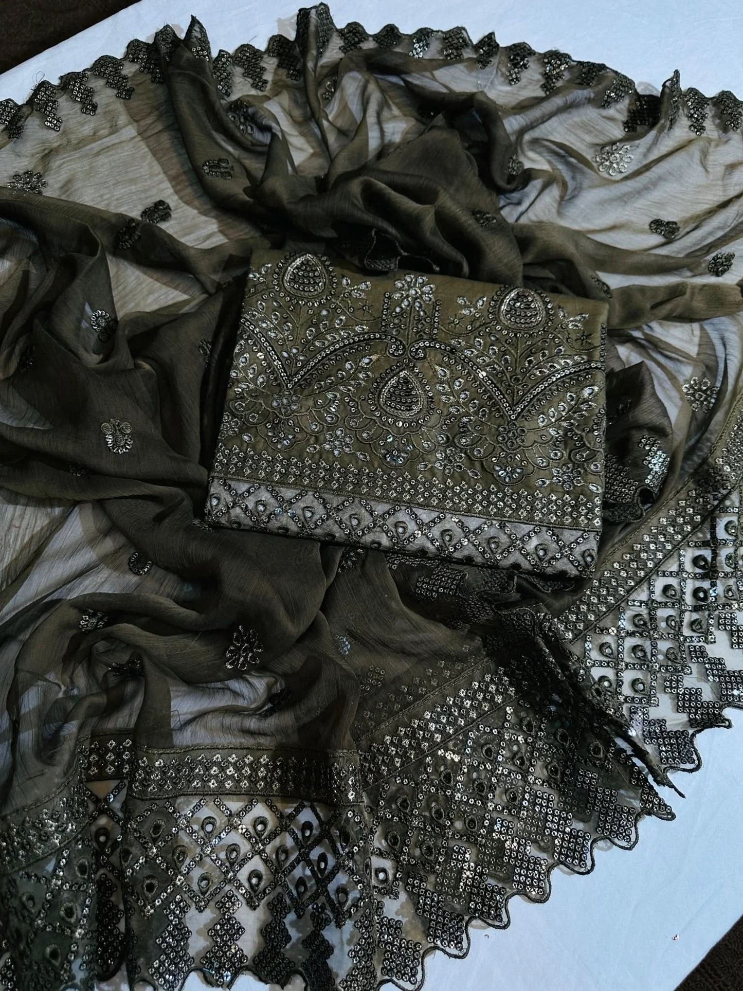 LIFAN Unstitched Embroidered Cotton - Memon Clothes