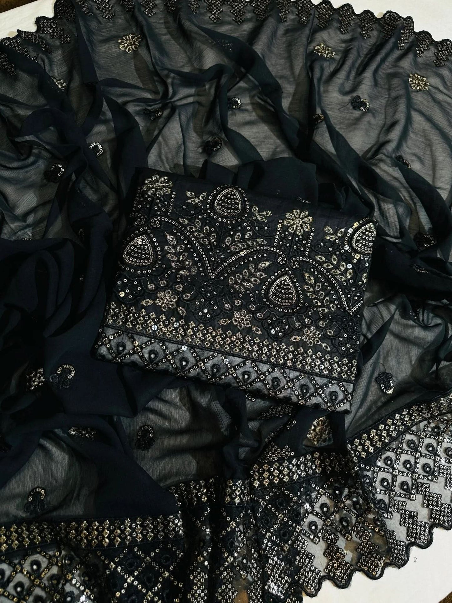 LIFAN Unstitched Embroidered Cotton - Memon Clothes