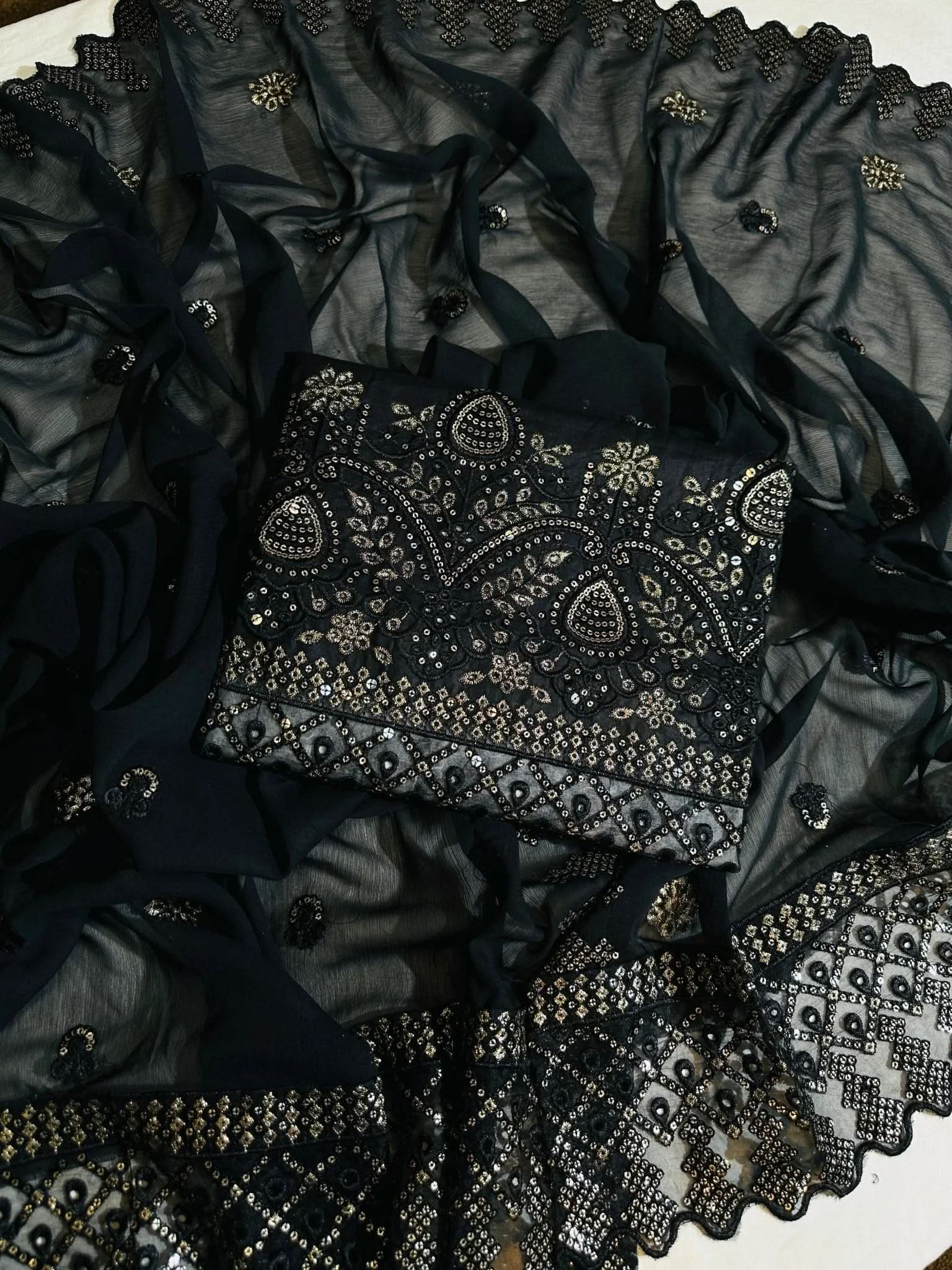 LIFAN Unstitched Embroidered Cotton - Memon Clothes