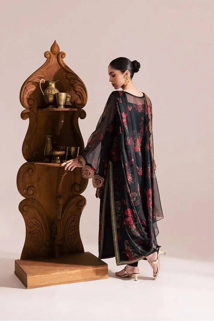 Load video: Introducing Vanaya — a masterpiece of printed artistry and fine embroidery. Crafted in premium lawn for the woman who wears confidence."