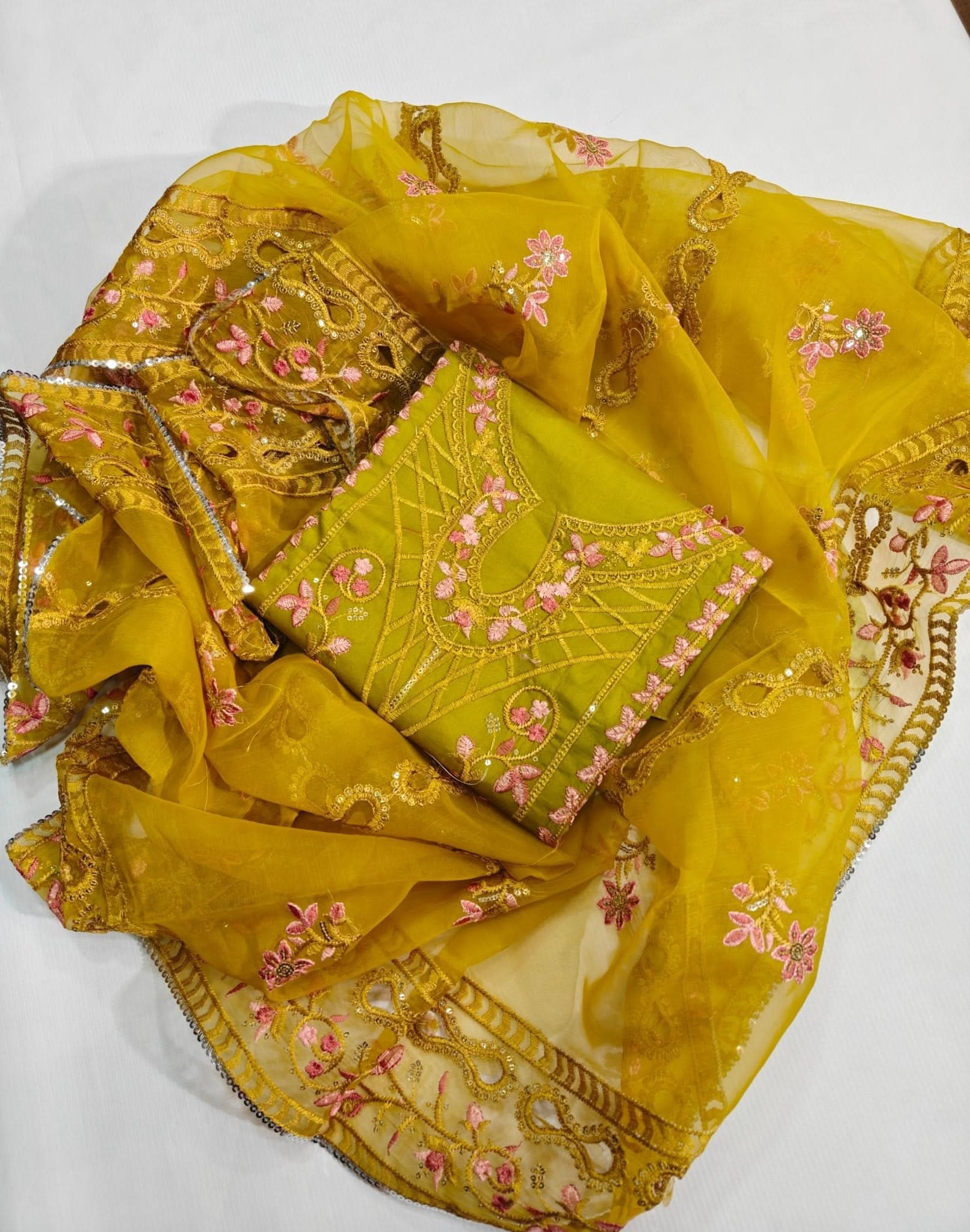 Luxury Cotton fancy 3PC Unstitched - Memon Clothes