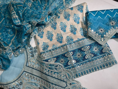 Luxury Maria B Printed Lawn 3PC - Memon Clothes