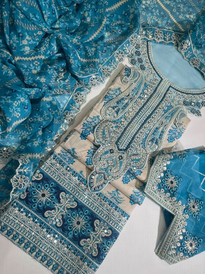 Luxury Maria B Printed Lawn 3PC - Memon Clothes