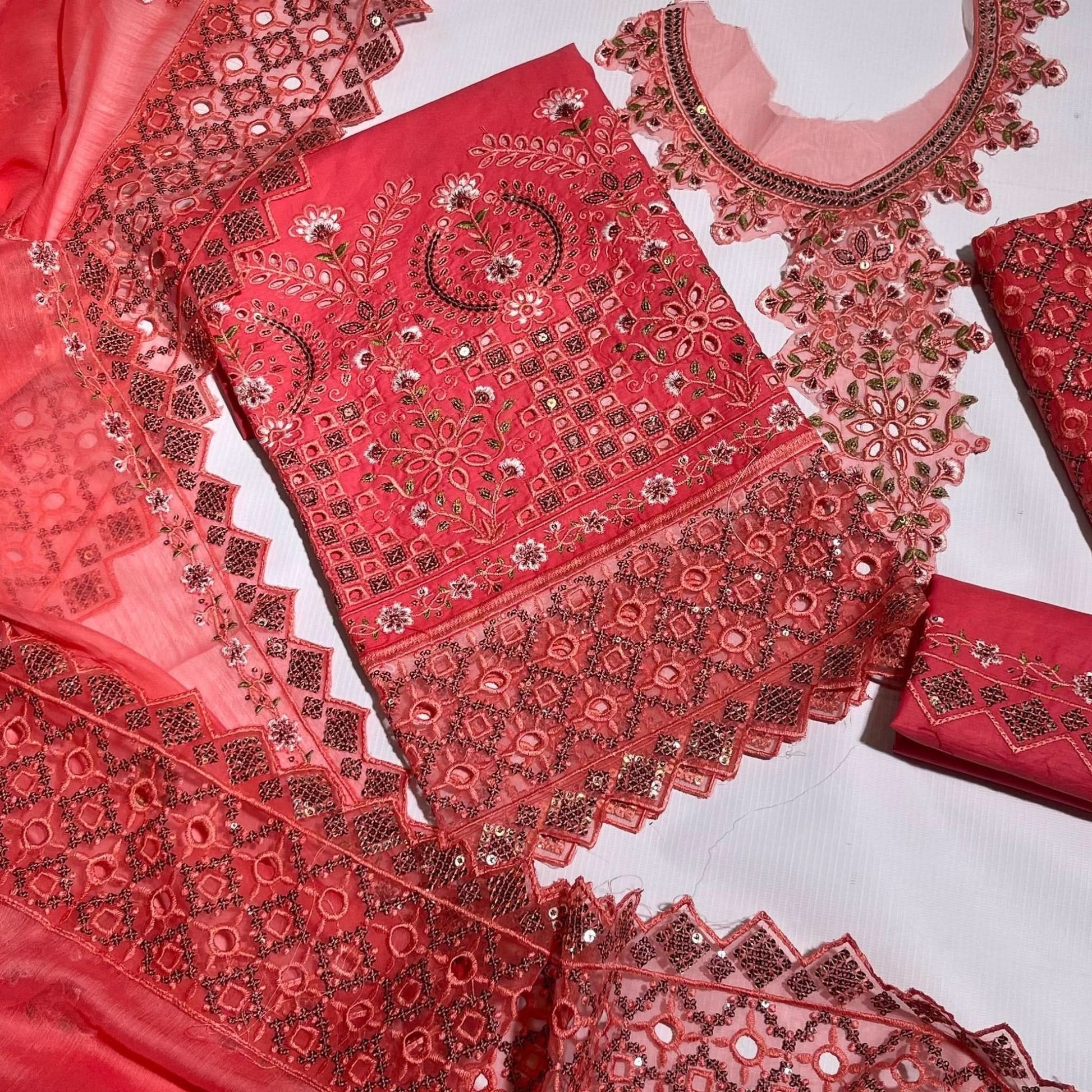 Luxury Ramsha Embroidered Cotton - Memon Clothes