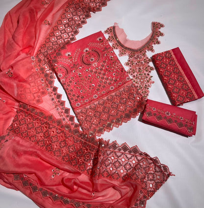 Luxury Ramsha Embroidered Cotton - Memon Clothes