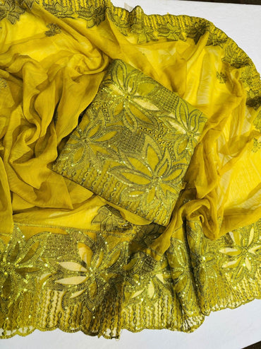 MARIA B Luxury Embroidered Cotton Suit - Memon Clothes