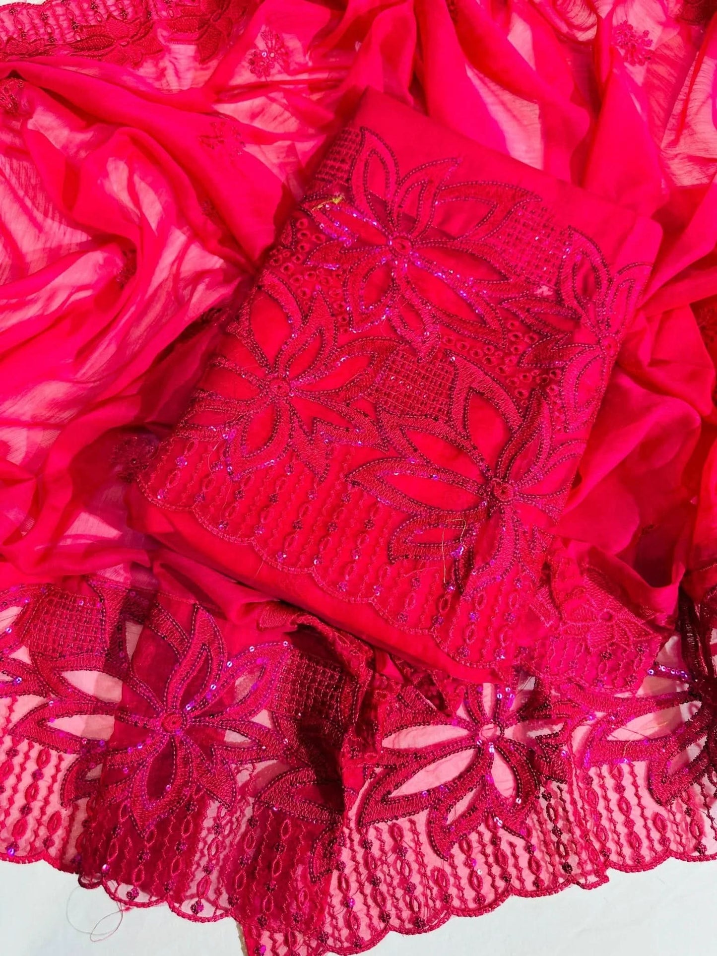 MARIA B Luxury Embroidered Cotton Suit - Memon Clothes