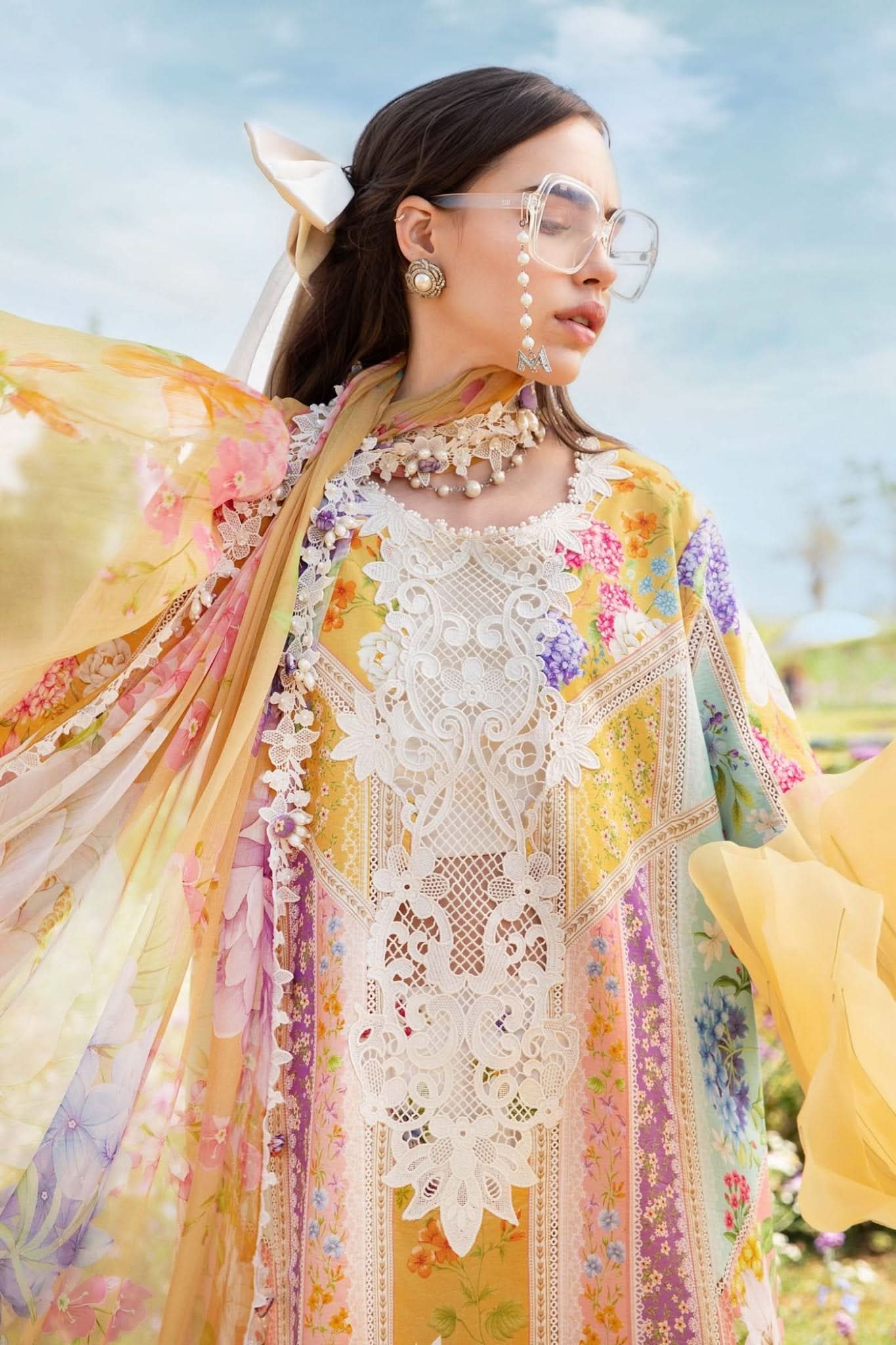 Maria B Luxury Printed Embroidered 3Pc - Memon Clothes
