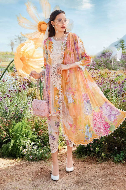 Maria B Luxury Printed Embroidered 3Pc - Memon Clothes