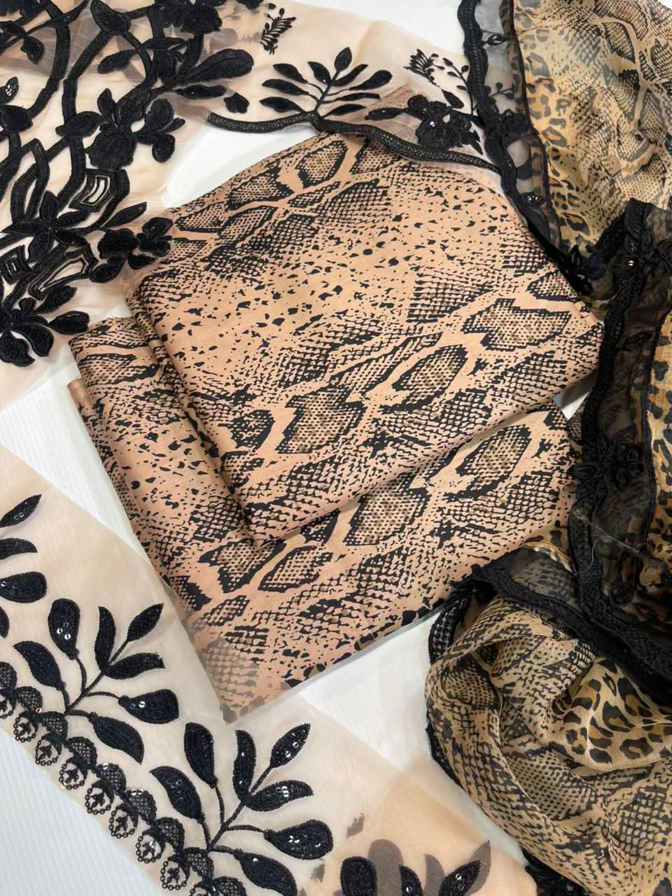 Maria Digital Printed Embroidered 3Pc - Memon Clothes