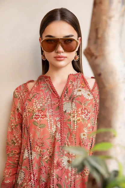Maria.B MPrints Embroidered Lawn Unstitched 3Pc Suit - Memon Clothes