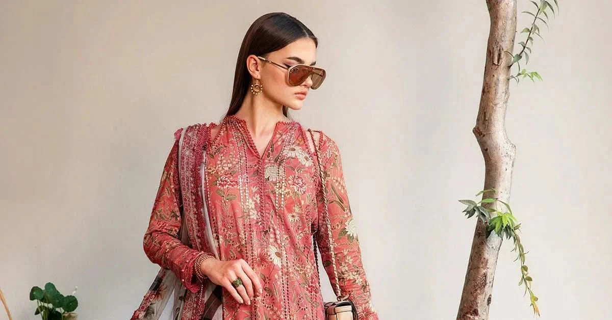 Maria.B MPrints Embroidered Lawn Unstitched 3Pc Suit - Memon Clothes