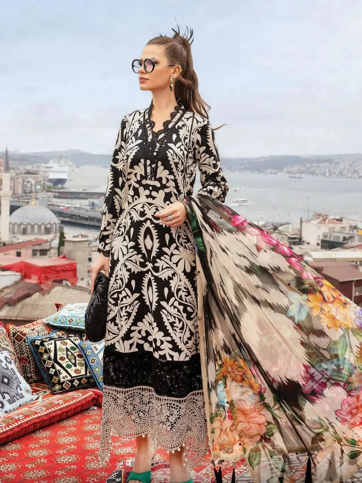 Maria.B MPrints Unstitched Printed 3 Peice Suit - Memon Clothes