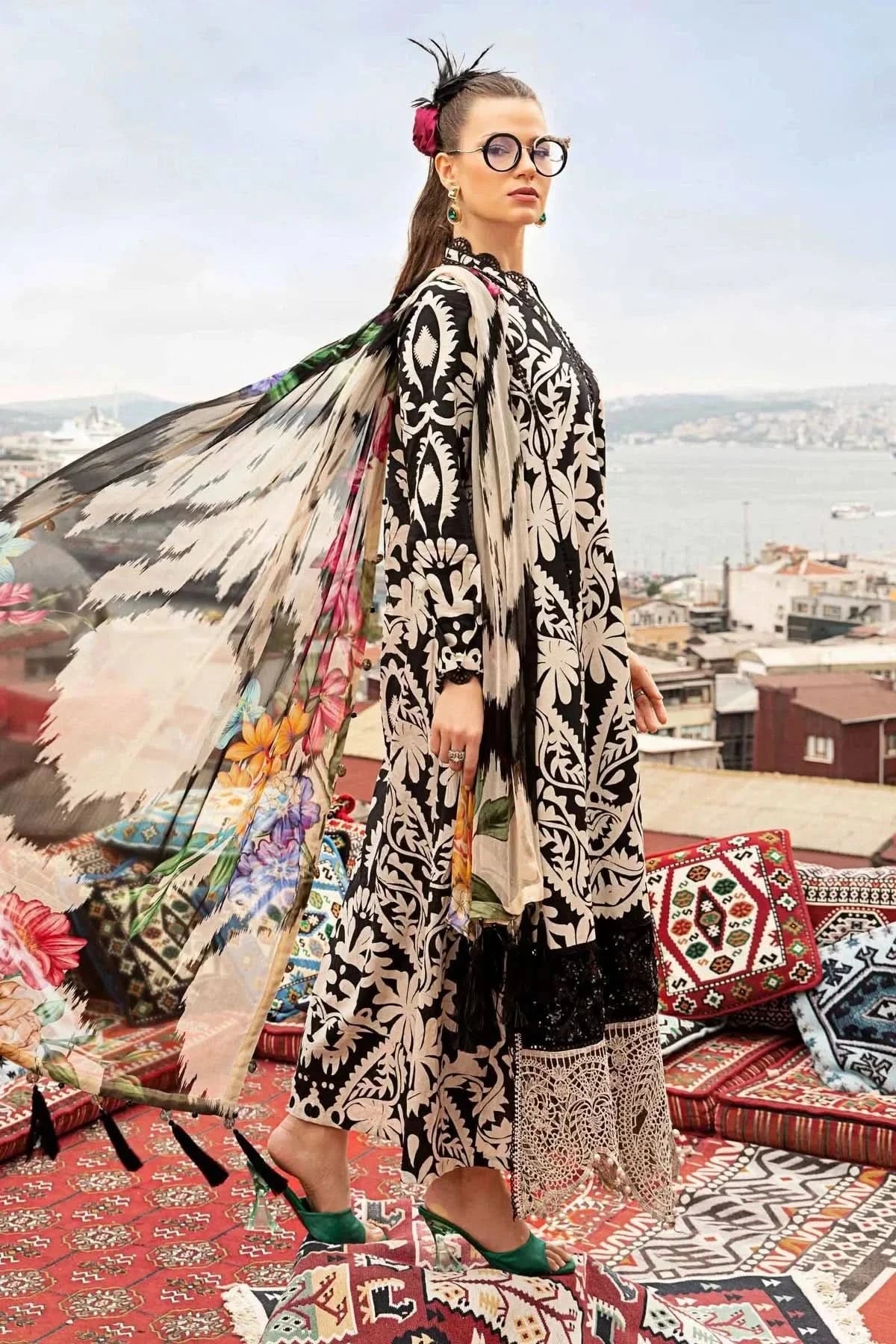 Maria.B MPrints Unstitched Printed 3 Peice Suit - Memon Clothes