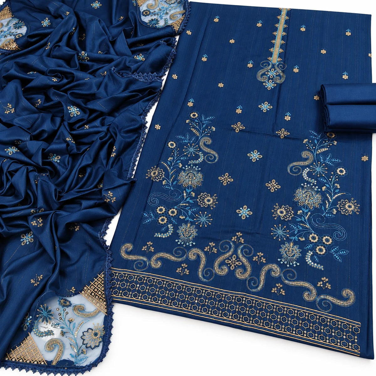 Dhanak Fancy Embroidered 3PC | VOL-64
