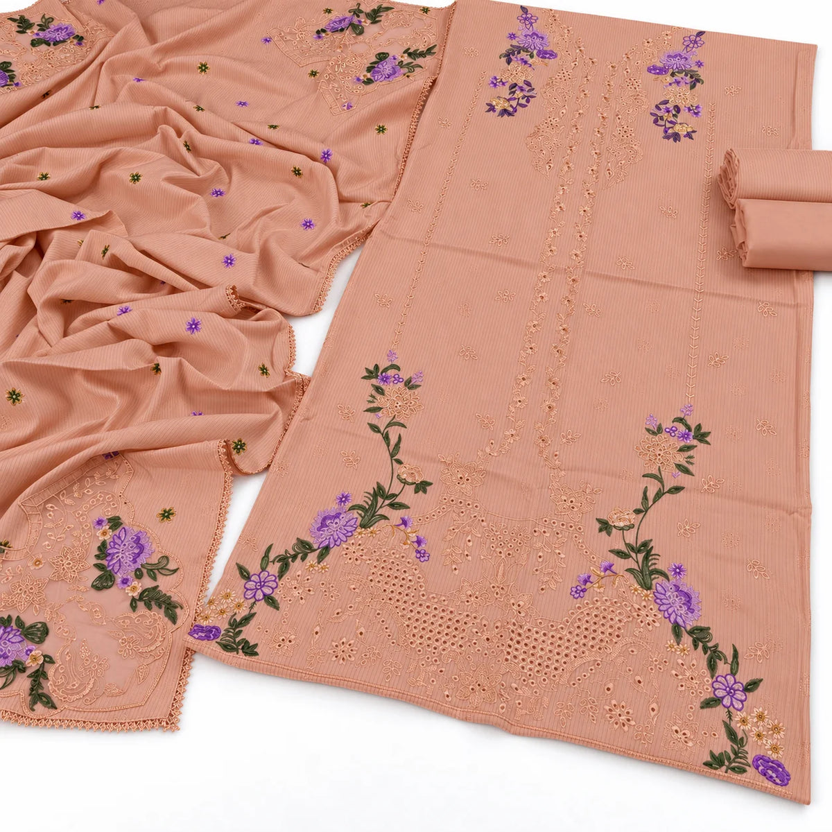 Dhanak Fancy Embroidered 3PC | VOL-1066