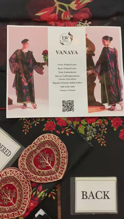 Nanaya Printed Embroidered Lawn 3PC