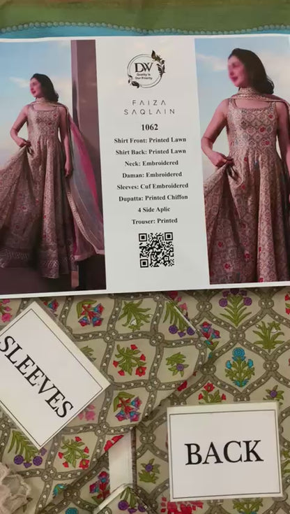 Luxury Printed Embroidered Lawn 3PC Unstitched | Skin