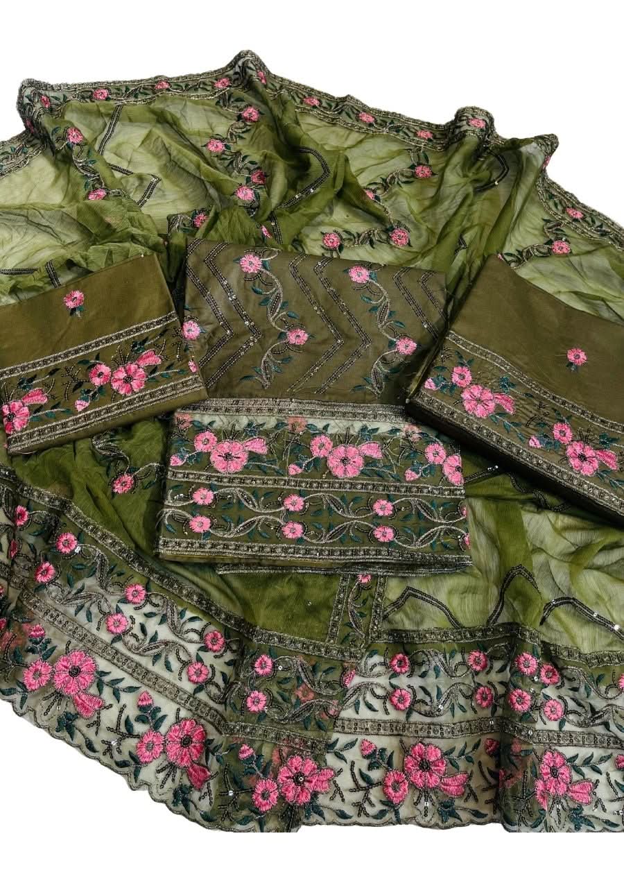 Ramsha Embroidered Cotton 3 Pcs - Memon Clothes
