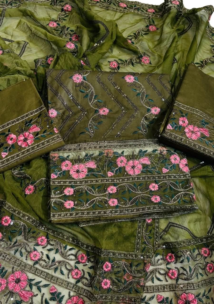 Ramsha Embroidered Cotton 3 Pcs - Memon Clothes