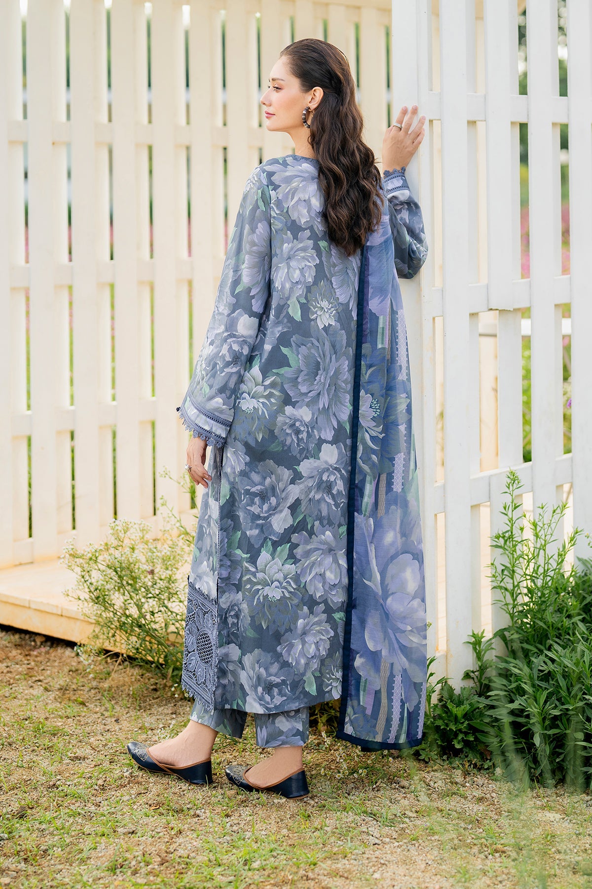 Baroque Printed Embroidered Lawn 3PC Unstitched