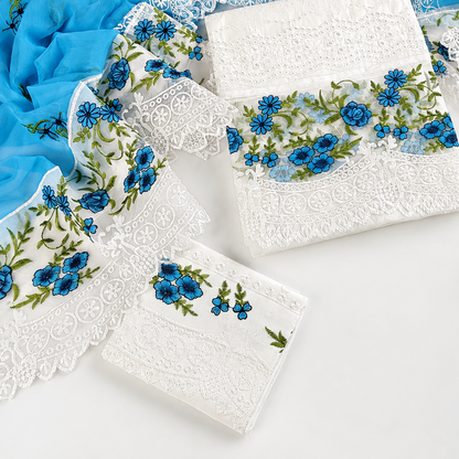 Elaf Fancy Chikan Kari Embroidered 3PC Unstitched